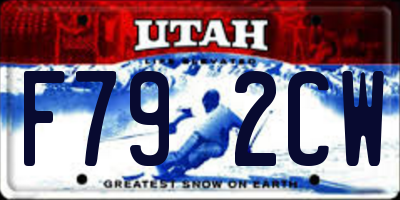 UT license plate F792CW