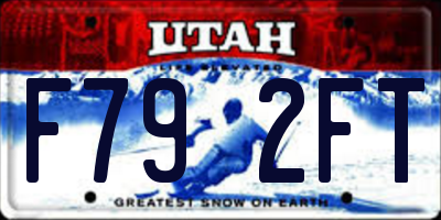 UT license plate F792FT