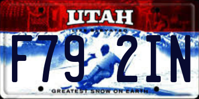 UT license plate F792IN