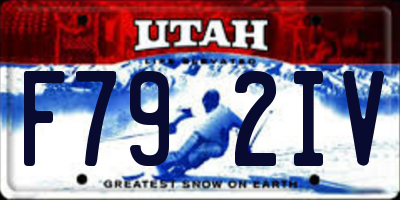 UT license plate F792IV