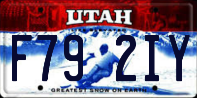UT license plate F792IY