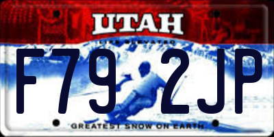 UT license plate F792JP