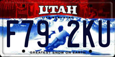 UT license plate F792KU