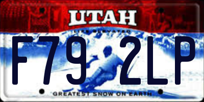 UT license plate F792LP