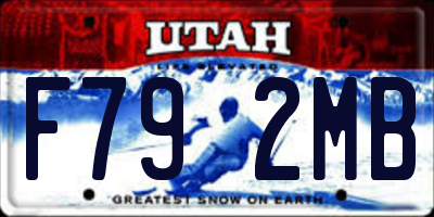 UT license plate F792MB