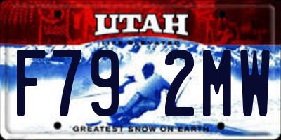 UT license plate F792MW