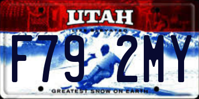 UT license plate F792MY