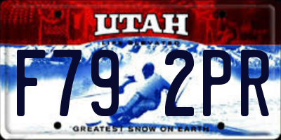 UT license plate F792PR