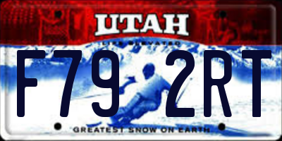 UT license plate F792RT