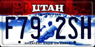 UT license plate F792SH