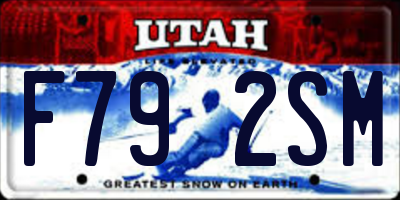 UT license plate F792SM