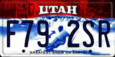 UT license plate F792SR