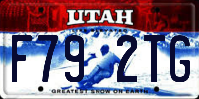 UT license plate F792TG