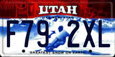 UT license plate F792XL