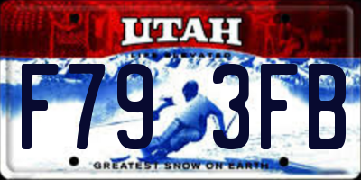 UT license plate F793FB