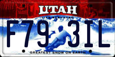 UT license plate F793IL