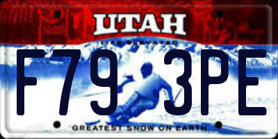 UT license plate F793PE