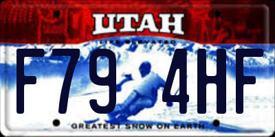 UT license plate F794HF