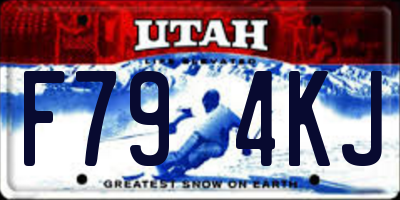 UT license plate F794KJ
