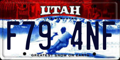 UT license plate F794NF