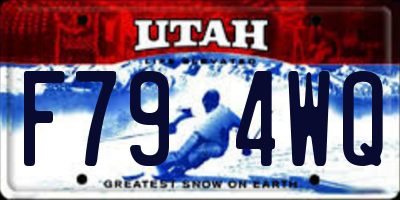 UT license plate F794WQ