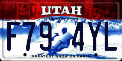 UT license plate F794YL