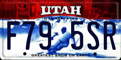 UT license plate F795SR