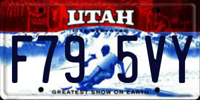 UT license plate F795VY