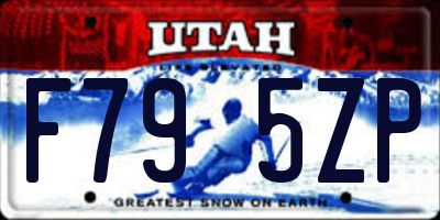 UT license plate F795ZP