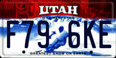 UT license plate F796KE