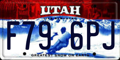UT license plate F796PJ