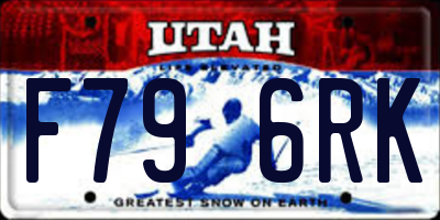 UT license plate F796RK