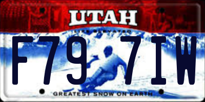 UT license plate F797IW
