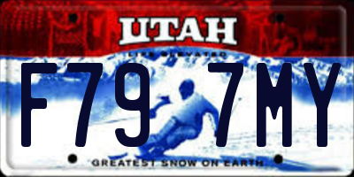 UT license plate F797MY