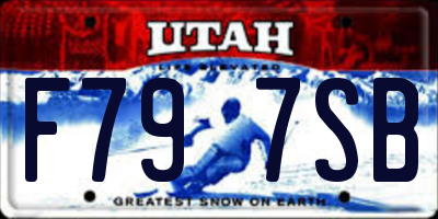 UT license plate F797SB