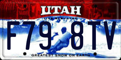 UT license plate F798TV