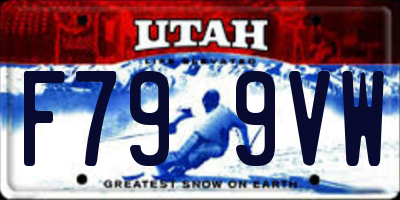 UT license plate F799VW