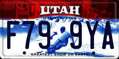 UT license plate F799YA