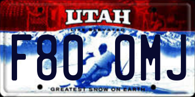 UT license plate F800MJ