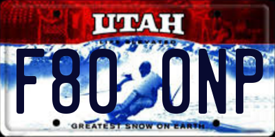 UT license plate F800NP