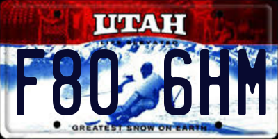 UT license plate F806HM