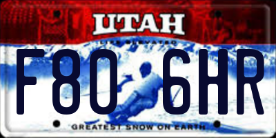 UT license plate F806HR