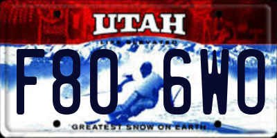 UT license plate F806WO