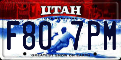 UT license plate F807PM