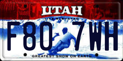 UT license plate F807WH