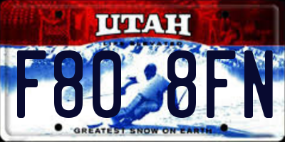 UT license plate F808FN