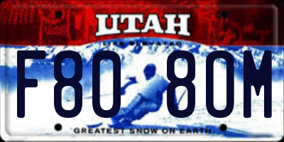 UT license plate F808OM