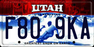 UT license plate F809KA