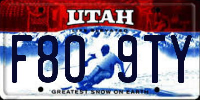UT license plate F809TY