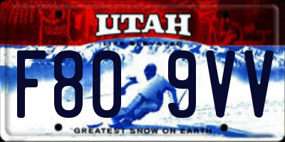 UT license plate F809VV